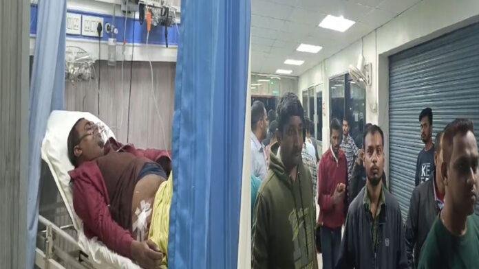 अपराधियों ने डालडा व्यापारी को मारी गोली, अस्पताल में चल रहा है इलाज