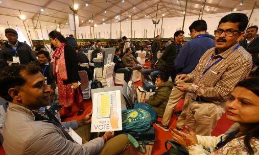 दिल्ली में मतगणना का सांकेतिक चित्र