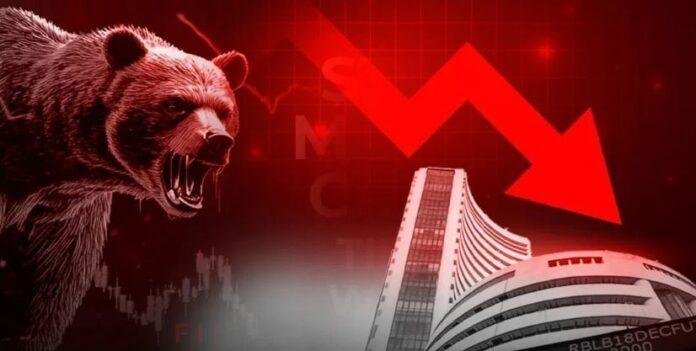 शेयर मार्केट क्रैश की सांकेतिक तस्वीर Share Market में निवेशकों के आज भी डूबे 6 लाख करोड़ रुपये