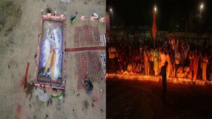 हजारों दीपक से जगमगा उठा लाजपत मैदान, 'एक दीप राम के नाम'