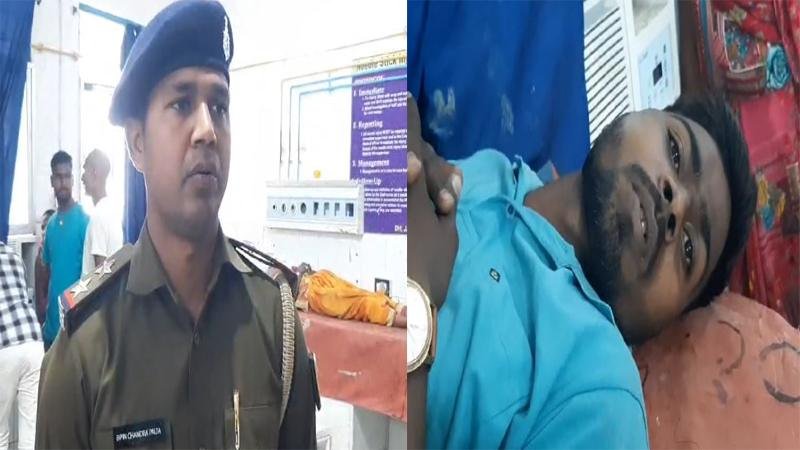युवक को घर के समीप पैर में मारी गई गोली, अस्पताल में भर्ती
