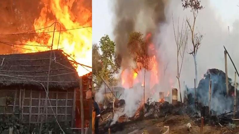 आग में 20 परिवारों का जला आशियाना, लाखों की संपत्ति जलकर हुई खाक