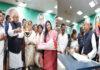 JDU कार्यालय में अंतर्राष्ट्रीय महिला दिवस पर आयोजित 'नारी शक्ति सम्मेलन' में शामिल हुए मुख्यमंत्री