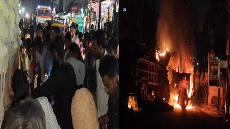 ट्रैक्टर ने युवक को कुचला, मौके पर ही मौत, गुस्साए ग्रामीणों ने जमकर काटा बवाल