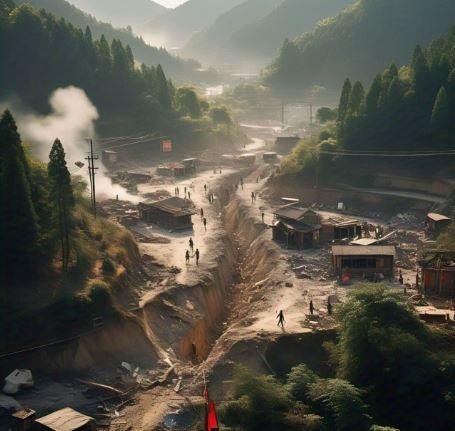 चीन में आए भूकंप के झटकों की सांकेतिक तस्वीर
