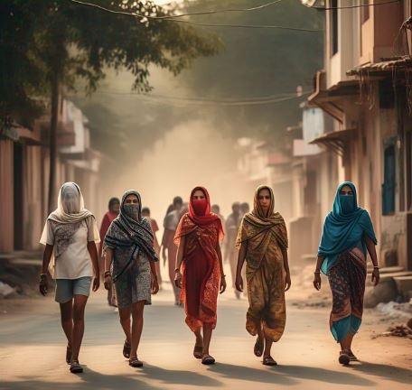 गर्मी के मिजाज का सितम यूपी-बिहार से लेकर दिल्ली तक सितम ढा रही गर्मी को दर्शाती AI जेनरेटेड तस्वीर