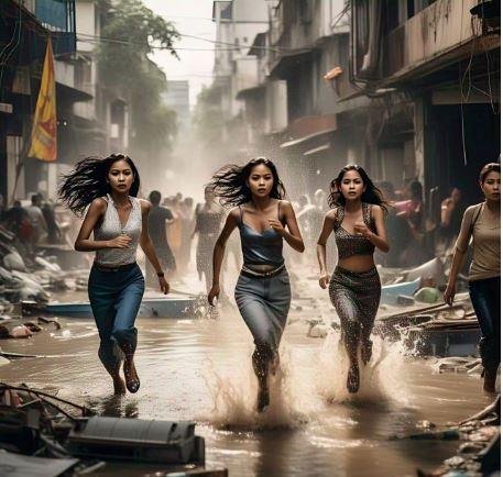 तेज भूकंप से बैंकॉक और म्यांमार में मची तबाही, 15 की मौत और 43 लापता म्यांमार और बैंकॉक में शुक्रवार को भूकंप के बाद के मंजर की AI जेनरेटेड तस्वीर
