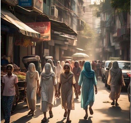 गर्मी के मिजाज का सितम यूपी-बिहार से लेकर दिल्ली तक सितम ढा रही गर्मी को दर्शाती AI जेनरेटेड तस्वीर