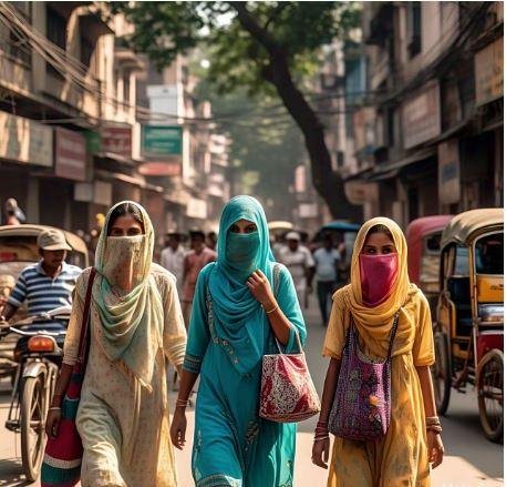 सितम ढा रही गर्मी को दर्शाती AI जेनरेटेड तस्वीर