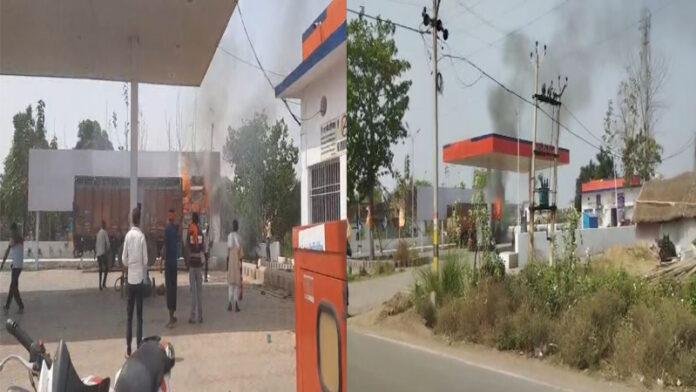 भोजपुर में पेट्रोल पंप पर खड़ी ट्रक व कैमूर में HP गैस टैंकर में लगी अचानक आग