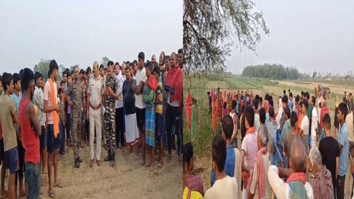 बबूल के पेड़ से लटका हुआ मिला युवक का शव
