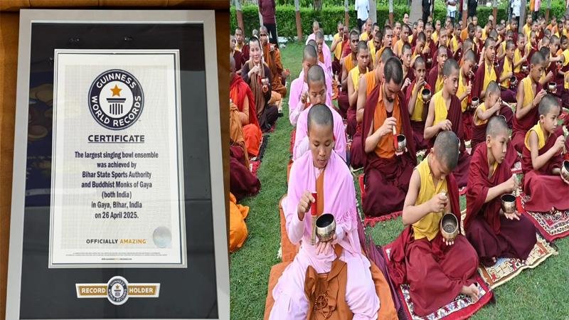 महाबोधि मंदिर परिसर में गायन बाउल बजाकर गिनीज वर्ल्ड रिकॉर्ड में नाम दर्ज कराया पहली बार 