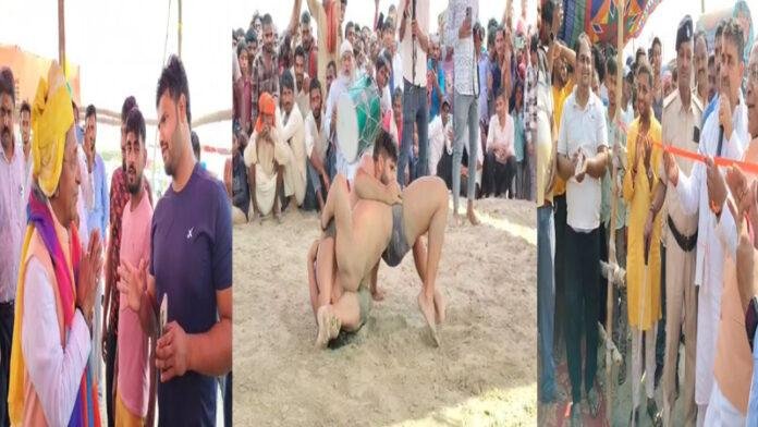 कुश्ती प्रतियोगिता का बिहार विधानसभा अध्यक्ष नंदकिशोर यादव ने किया उद्घाटन