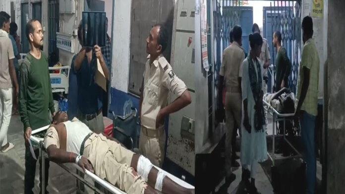 कौआकोल में पुलिस गश्ती वाहन पर हमला, हवलदार घायल