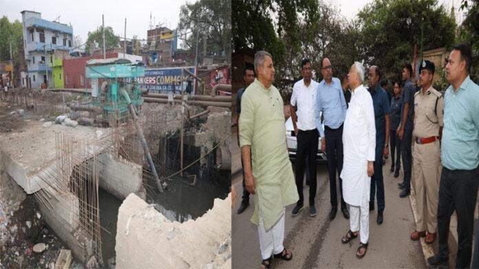 मुख्यमंत्री ने मंदिरी नाले पर निर्माणाधीन 2 लेन संपर्क पथ के विकास कार्यों का किया निरीक्षण
