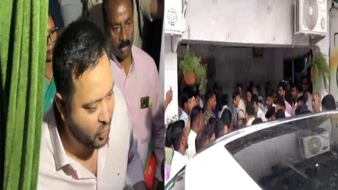 तेजस्वी पहुंचे RJD कार्यालय, कल मनायी जाएगी दानवीर भामाशाह की जयंती