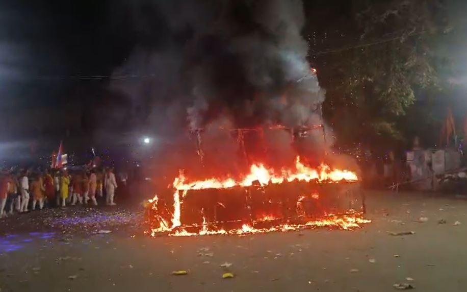 Garhwa : आग से मची अफरातफरी