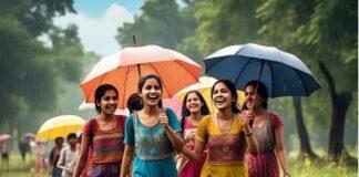 देश में मौसमी मिजाज के दोहरे रंग AI जेनरेटेड तस्वीर