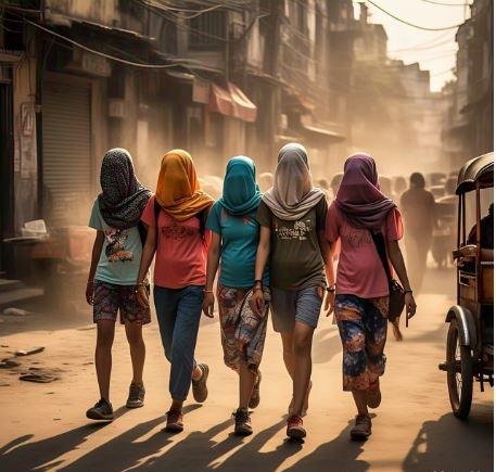 देश में मौसमी मिजाज के दोहरे रंग AI जेनरेटेड तस्वीर