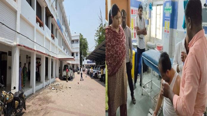 Aurangabad DM भरभरा कर गिरा औरंगाबाद समाहरणालय का छज्जा, चोटिल हुए DPO