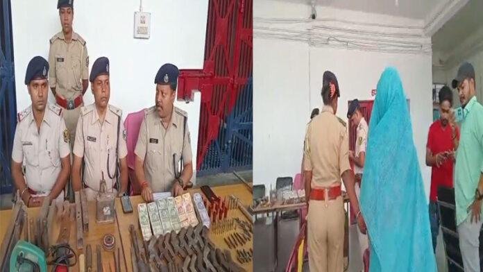 मिनी गन कारखाना का हुआ बड़ा खुलासा, भारी मात्रा में आधुनिक हथियार के साथ महिला गिरफ्तार