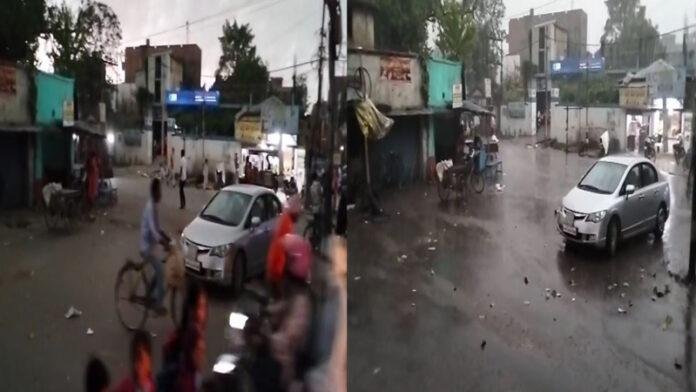 बदला मौसम का मिजाज, मोतिहारी में सुबह के समय रात का दृश्य