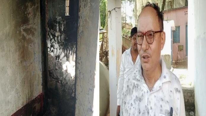 गोदाम में भीषण आग, ब्लीचिंग पाउडर व केमिकल समेत 10 लाख की सामग्री जलकर राख