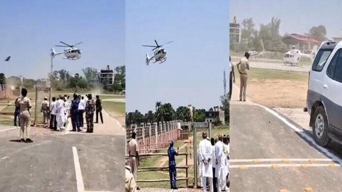 नीतीश बाल-बाल बच्चे, टीन उड़कर हेलीकॉप्टर के पंखे से टकराते-टकराते बचा