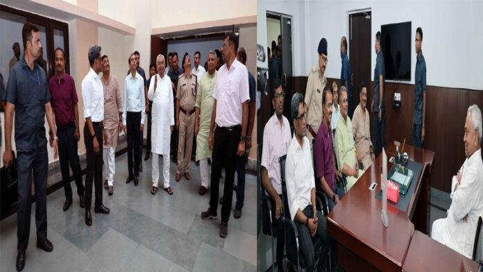 पटेल भवन पहुंचकर CM ने गृह विभाग व आपदा प्रबंधन विभाग का किया निरीक्षण, दिए आवश्यक निर्देश