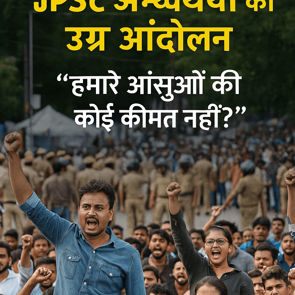 रांची में JPSC अभ्यर्थियों का उग्र आंदोलन
