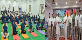 International Yoga Day : बिहार के अलग-अलग जिलों में अधिकारियों ने किया योगाभ्यास