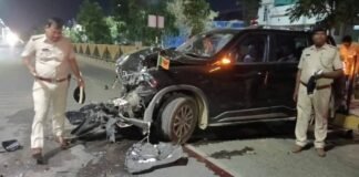 वाहन जांच के दौरान अनियंत्रित स्कॉर्पियो ने पुलिसकर्मियों को रौंदा, तीन जख्मी...