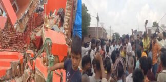 बरसों पुराने हनुमान मंदिर को असामाजिक तत्वों ने तोड़ा हंगामा