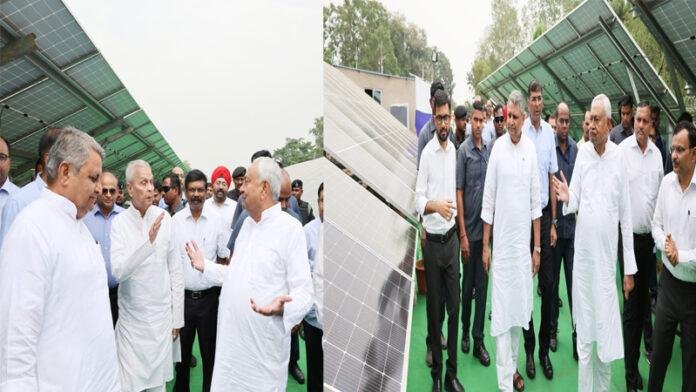 मुख्यमंत्री ने बिक्रम लॉक कैनाल बैंक सौर ऊर्जा परियोजना का किया उद्घाटन, परिसर का किया निरीक्षण