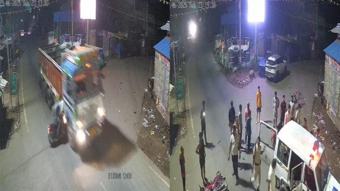 बिक्रम में तेज रफ्तार का कहर, बाइक सवार ने ट्रक में मारी टक्कर, 3 लोग घायल