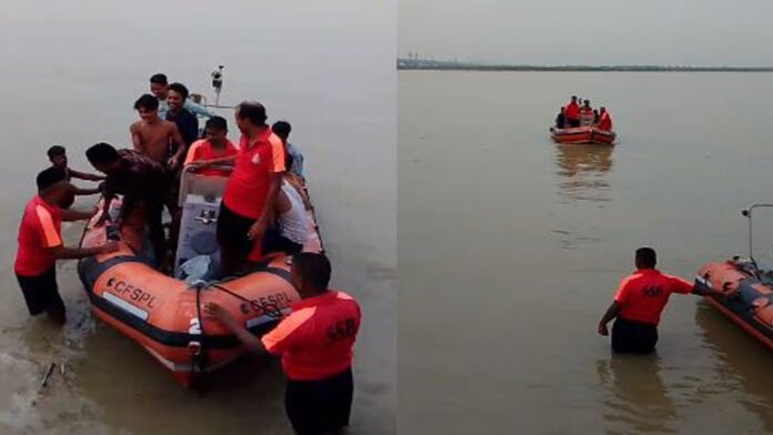 थर्मोकोल पर बैठकर आधा दर्जन युवक कर रहे थे शरारत, बीच गंगा में डूबने लगे, SSB के जवानों ने....