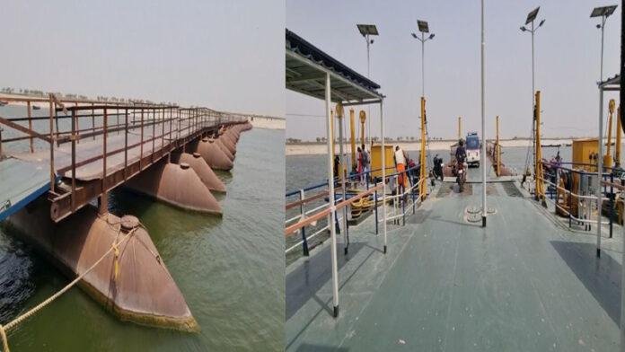 Pontoon Bridge पीपा पुल पर बनाया गया पोंटून ब्रिज
