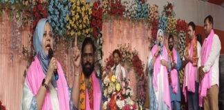 श्रीमद्भागवत कथा का समापन, कार्यक्रम में पहुंची RJD नेत्री आयशा