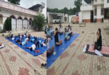 पूर्व मंत्री रामसूरत राय ने अंतर्राष्ट्रीय योग दिवस पर किया योगाभ्यास