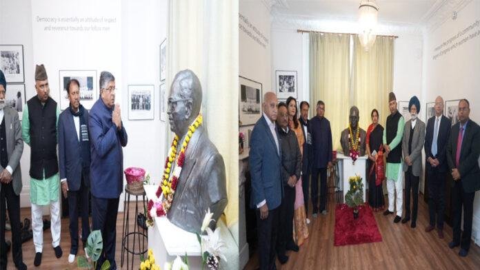 लंदन पहुंचे रविशंकर, उस मकान में गए जहां रहे थे बाबा साहेब अंबेडकर