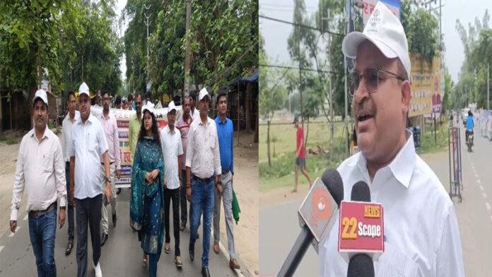 स्वीप कोषांग के तहत दूसरे दिन मतदाता को जागरूक करने हेतु निकाला गया पैदल मार्च