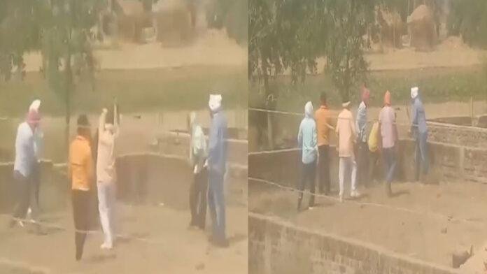 जमीन के झगड़े को लेकर मारपीट, Video Viral