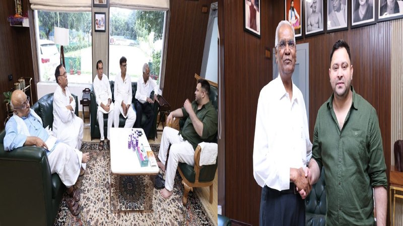 सीट शेयरिंग में जुटे महागठबंधन के नेता, तेजस्वी से मिले डी राजा