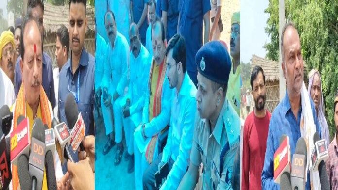 दलित बच्ची के परिवार से मिले विजय सिन्हा, पीड़ित को हरसंभव मदद का दिलाया भरोसा