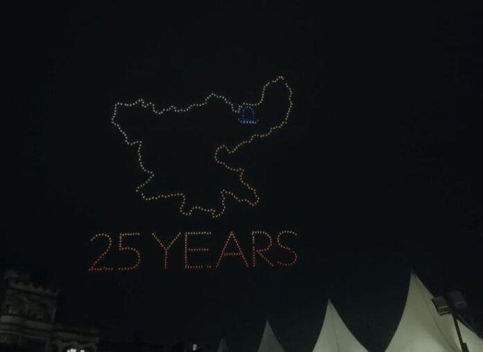 देवघर श्रावणी मेला 2025 में पहली बार ड्रोन शो का आयोजन, श्रद्धालुओं ने देखा आकाश में 'शिवलोक'