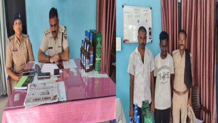 सब्जी की आड़ में शराब की तस्करी, भारी मात्रा में विदेशी शराब बरामद