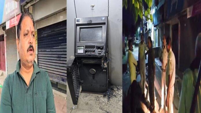 SP कार्यालय से महज 2 सौ मीटर की दूरी पर SBI के ATM से चोरी करने का प्रयास रहा असफल