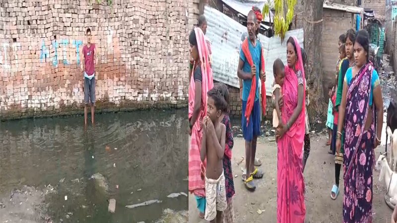 मरांची मुसहरी में दूषित जलजमाव से लोग नारकीय जीवन जीने पर मजबूर
