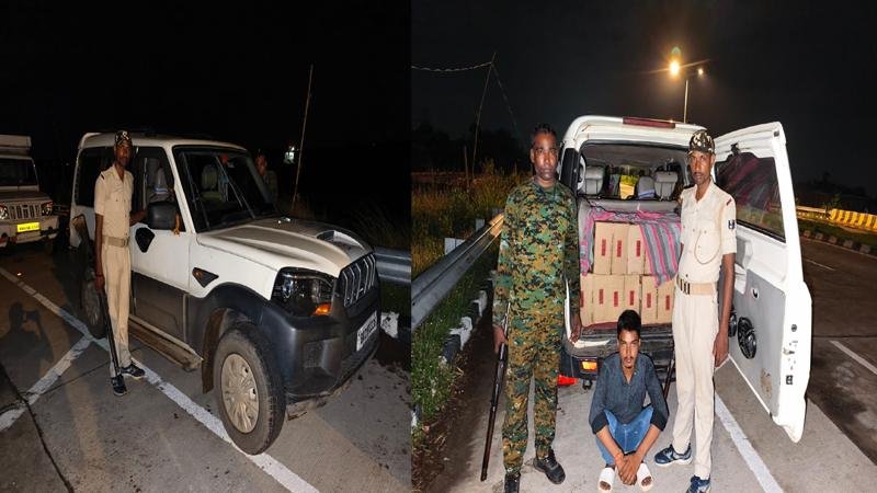 उत्पाद विभाग की बड़ी उपलब्धि, स्कॉर्पियो से भारी मात्रा में अवैध विदेशी शराब बरामद, एक गिरफ्तार