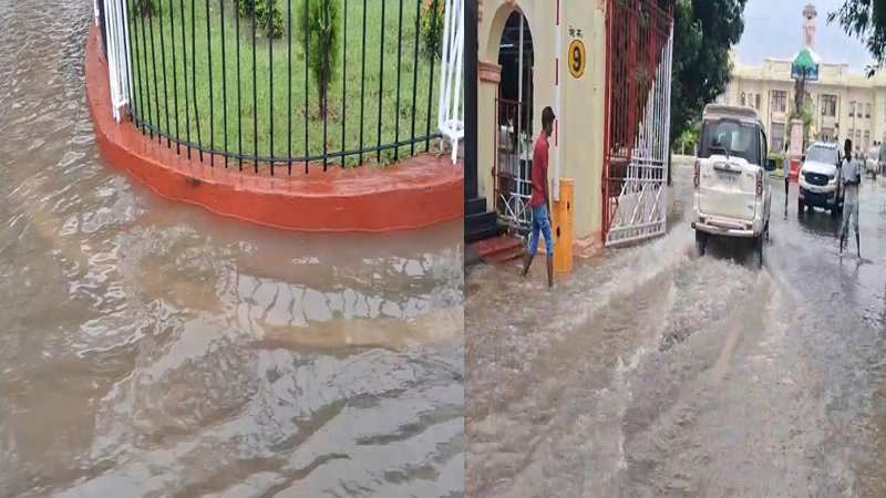 तेज बारिश से पानी-पानी हुआ राजधानी पटना, नगर निगम की खुली पोल, विधानसभा परिसर में घुसा पानी